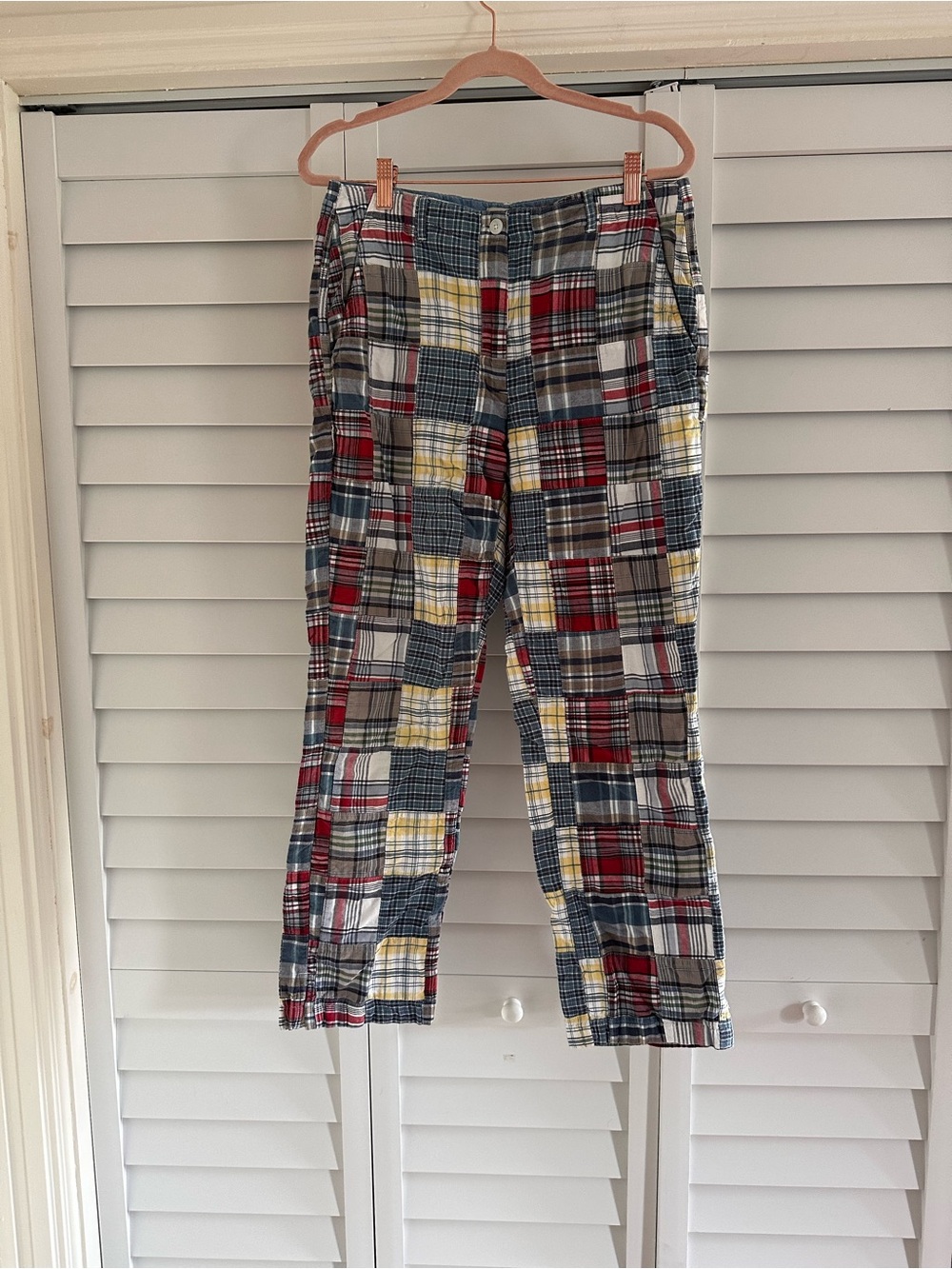 Orvis Blue and Red Plaid Madras Plaid Cotton pants - Picture 4 of 4